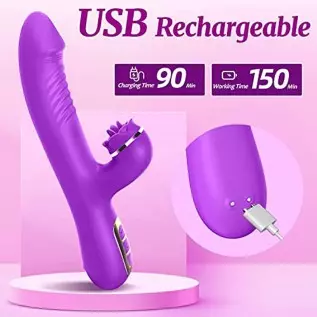 G Spot Rabbit Vibrator with Three Flappable Leaves for Clitoris Stimulation, Dildo Vibrator with 10 Vibrating & 5 Flapping Modes G Spot Rabbit Vibrator with Three Flappable Leaves for Clitoris Stimulation, Dildo Vibrator with 10 Vibrating & 5 Flapping Modes