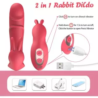 G Spot Vibrator Rabbit Sex Toy for Women, Clitoral Stimulator Realistic Dildo Vibrator with 10 Powerful Vibration, Wireless Remo G Spot Vibrator Rabbit Sex Toy for Women, Clitoral Stimulator Realistic Dildo Vibrator with 10 Powerful Vibration, Wireless Remo