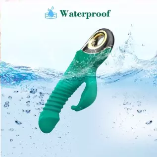 Thrusting Dildo G-spot Rabbit Vibrator - Silicone Realistic Dildo Massager Clitoral Vaginal Stimulator with 9 Vibrating & 5 Tele