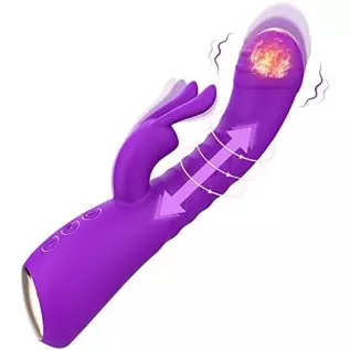 Adult Sex Toy Thrusting Dildo Rabbit Vibrator for Women-Vibrating Dildos with G spot Clitoral Stimulation, Cafatop Sex Toy with 