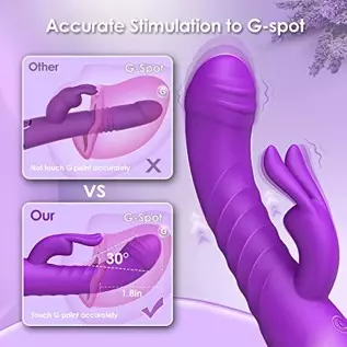 Adult Sex Toy Thrusting Dildo Rabbit Vibrator for Women-Vibrating Dildos with G spot Clitoral Stimulation, Cafatop Sex Toy with 
