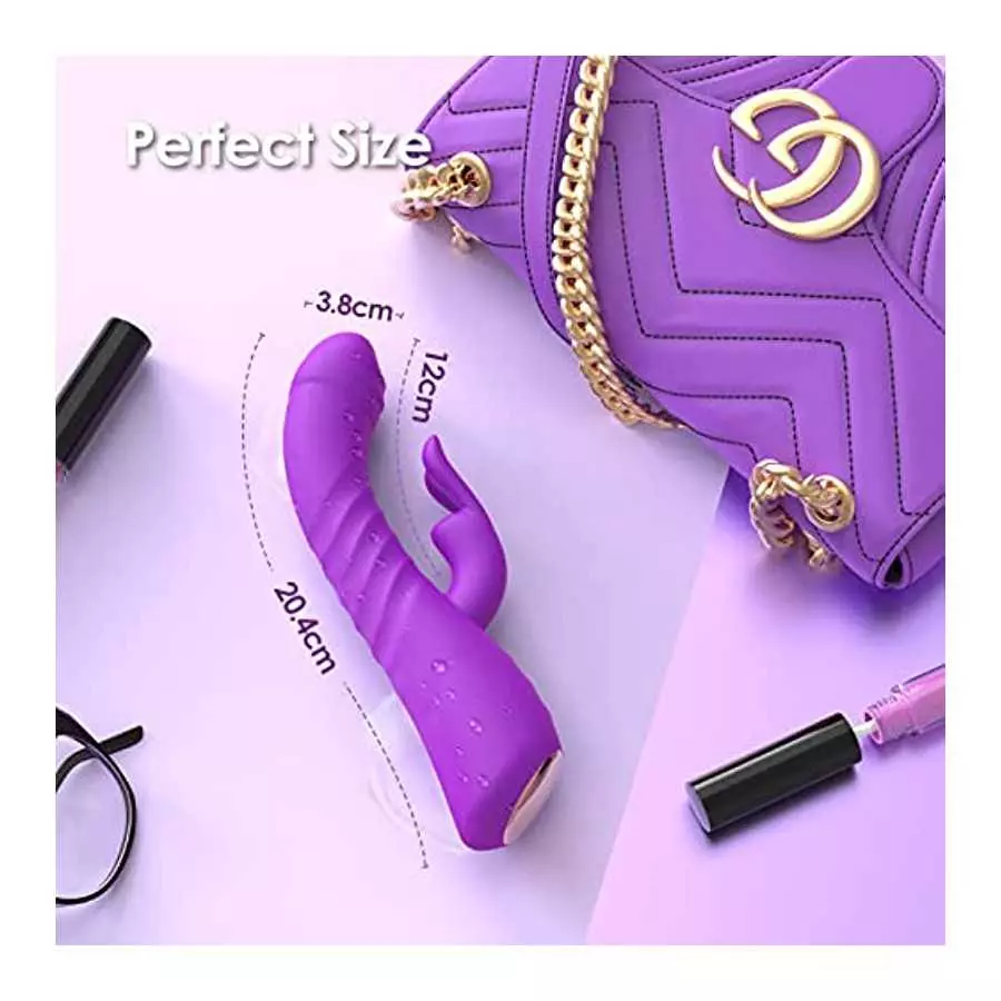 Adult Sex Toy Thrusting Dildo Rabbit Vibrator for Women-Vibrating Dildos with G spot Clitoral Stimulation, Cafatop Sex Toy with 