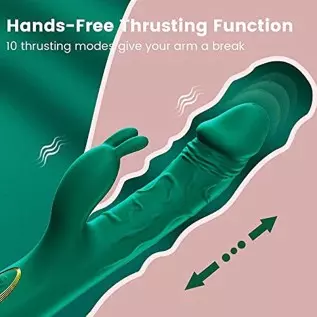G Spot Rabbit Vibrator Thrusting Vibrator Realistic Dildo Double stimulation for Clitoris and Vagina with 10 Powerful Thrusting G Spot Rabbit Vibrator Thrusting Vibrator Realistic Dildo Double stimulation for Clitoris and Vagina with 10 Powerful Thrusting