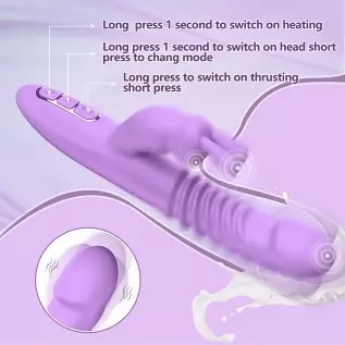 Rabbit Vibrator for Women, Triple Action Clitoral G Spot Stimulation Vibrator with 7 Thrusting 7 Vibrating & Heating Dildo, Wate Rabbit Vibrator for Women, Triple Action Clitoral G Spot Stimulation Vibrator with 7 Thrusting 7 Vibrating & Heating Dildo, Wate