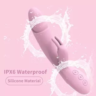 Rechargeable Rabbit Vibrator Women Sex Toy Dildo Adult Female Sexual Tool Powerful Vibrating Wand Massager 10 Modes, Length 8.25