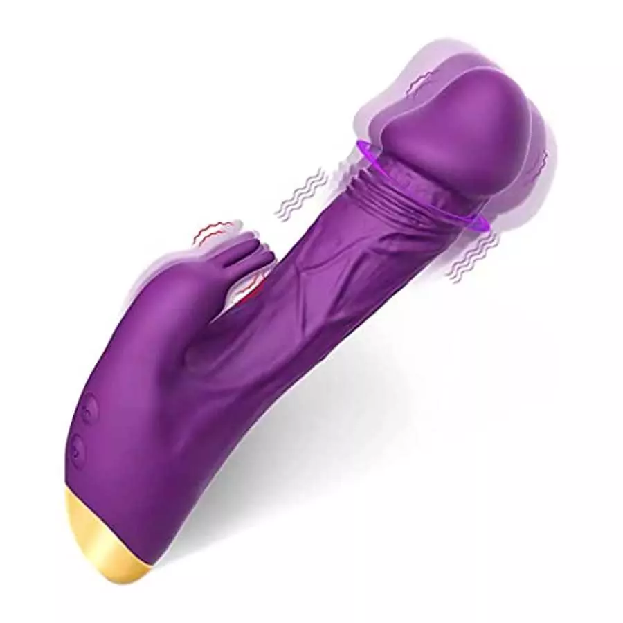 Realistic Rabbit Vibrator Dildo | Rose Adult Sensory Sex Toys for Women, 2 in 1 G-Spot & Clitoral Vibrators with 10 Vibrations, Realistic Rabbit Vibrator Dildo | Rose Adult Sensory Sex Toys for Women, 2 in 1 G-Spot & Clitoral Vibrators with 10 Vibrations,