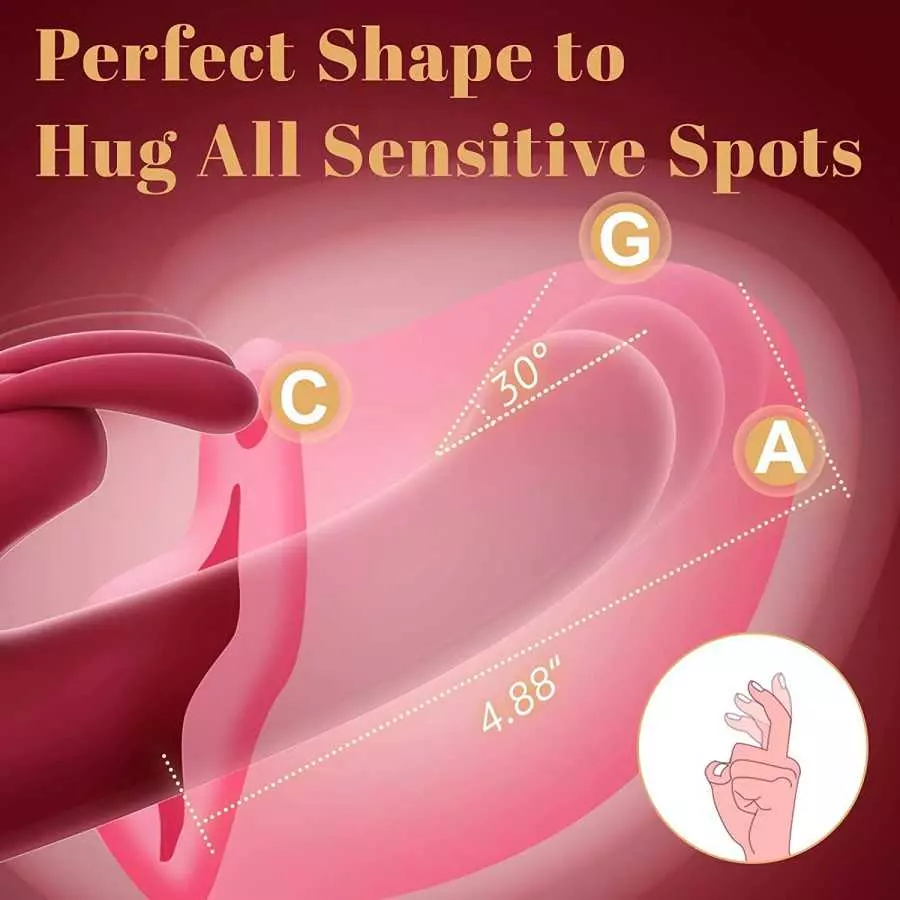 Beaded Thrusting Vibrators Huge Dildo - 4in1 Rabbit G Spot Vibrator Adult Sex Toys with Thrusting Dildo and Clitoral Stimulator,