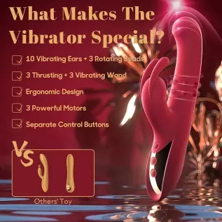 Beaded Thrusting Vibrators Huge Dildo - 4in1 Rabbit G Spot Vibrator Adult Sex Toys with Thrusting Dildo and Clitoral Stimulator, Beaded Thrusting Vibrators Huge Dildo - 4in1 Rabbit G Spot Vibrator Adult Sex Toys with Thrusting Dildo and Clitoral Stimulator,