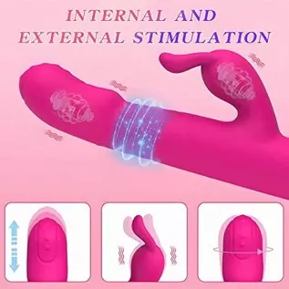 Thrusting Rabbit Vibrator Sex Adult Toys for Women, Clitoral Stimulator, G-Spot Vibrator with 10 Thrust Vibration & 9 Rotation M Thrusting Rabbit Vibrator Sex Adult Toys for Women, Clitoral Stimulator, G-Spot Vibrator with 10 Thrust Vibration & 9 Rotation M