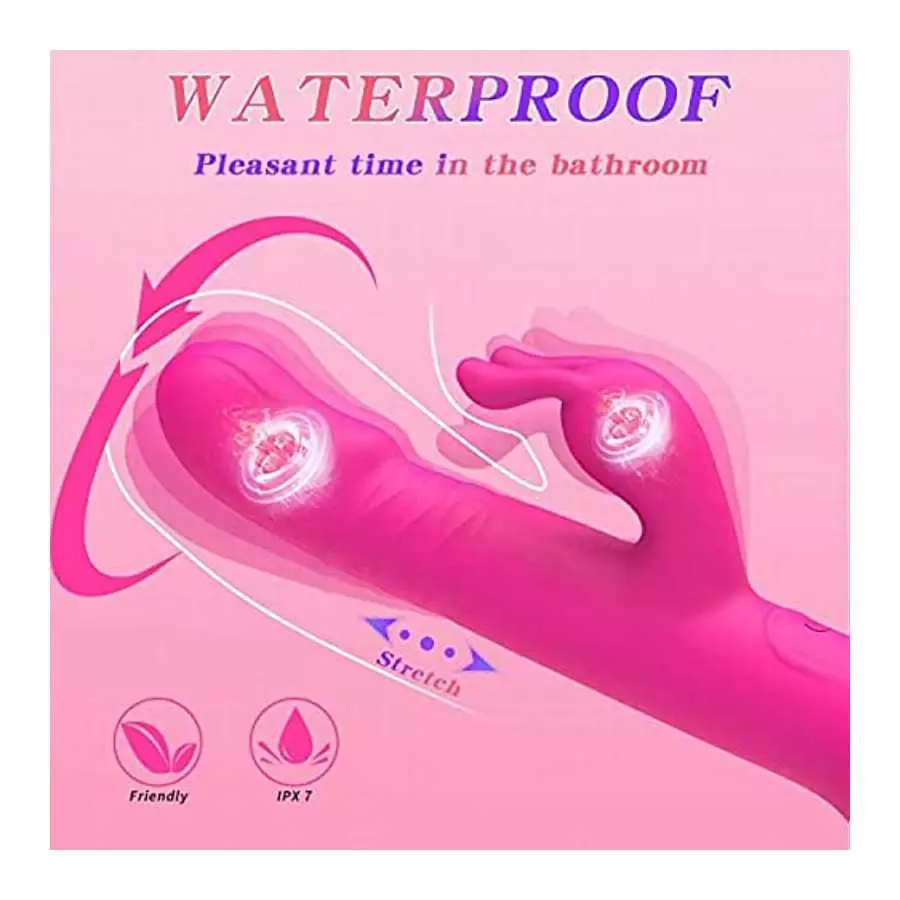 Thrusting Rabbit Vibrator Sex Adult Toys for Women, Clitoral Stimulator, G-Spot Vibrator with 10 Thrust Vibration & 9 Rotation M