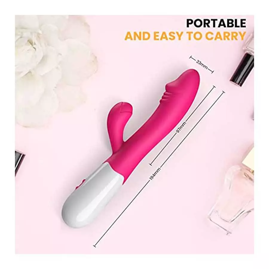 Pink Rabbit Dildo Vibrator, Adult Toys for Womens Sex Pleasure, G Spot Clit Vibrator 30 Speeds, Rose Toys/Woman Sex Toys for Cou