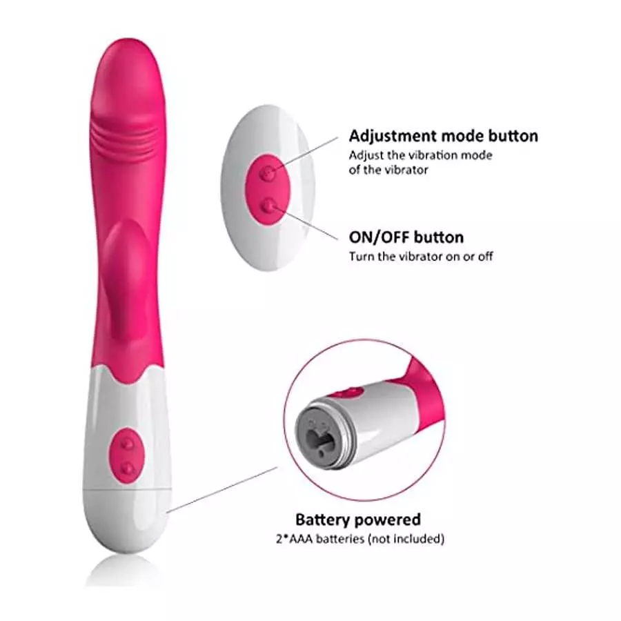Pink Rabbit Dildo Vibrator, Adult Toys for Womens Sex Pleasure, G Spot Clit Vibrator 30 Speeds, Rose Toys/Woman Sex Toys for Cou