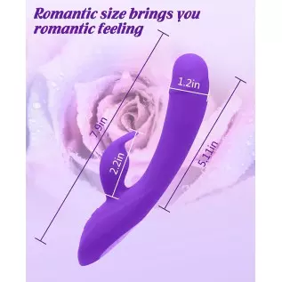 Rose G Spot Rabbit Vibrator, Alovegarden Realistic Dildo Clit Vibrator for Women with 7 Powerful Independent Button Vibration Mo Rose G Spot Rabbit Vibrator, Alovegarden Realistic Dildo Clit Vibrator for Women with 7 Powerful Independent Button Vibration Mo