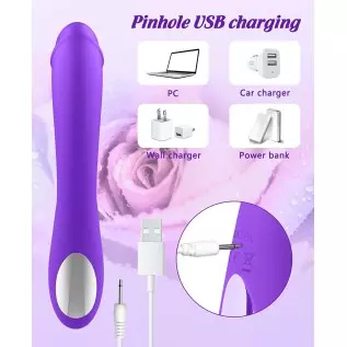 Rose G Spot Rabbit Vibrator, Alovegarden Realistic Dildo Clit Vibrator for Women with 7 Powerful Independent Button Vibration Mo Rose G Spot Rabbit Vibrator, Alovegarden Realistic Dildo Clit Vibrator for Women with 7 Powerful Independent Button Vibration Mo