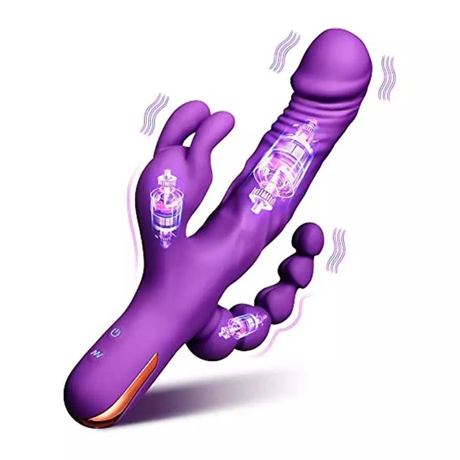 Vibrator for Women 3 in 1 G Spot Rabbit Anal Dildo Vibrators with 10 Vibration Modes, Woman Waterproof Rechargeable Vibrator Adu Vibrator for Women 3 in 1 G Spot Rabbit Anal Dildo Vibrators with 10 Vibration Modes, Woman Waterproof Rechargeable Vibrator Adu