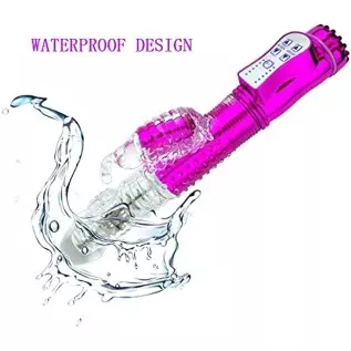 Leseox Thrusting Rabbit Vibrator with 360°rotation, 12 Vibration Modes Realistic Dildo for G-spot Clitoris Nipple Vagina Anal St Leseox Thrusting Rabbit Vibrator with 360°rotation, 12 Vibration Modes Realistic Dildo for G-spot Clitoris Nipple Vagina Anal St