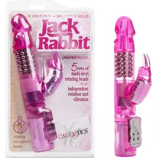 CalExotics Waterproof Jack Rabbit – Rabbit Vibrator With Rotating Shaft – Vibe Sex Toys for Couples – Adult Clitoral & G Spot Ma