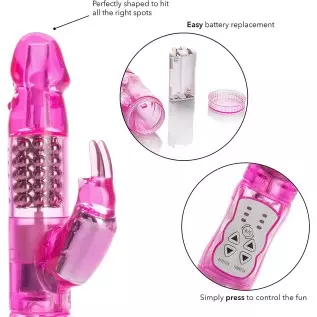 CalExotics Waterproof Jack Rabbit – Rabbit Vibrator With Rotating Shaft – Vibe Sex Toys for Couples – Adult Clitoral & G Spot Ma CalExotics Waterproof Jack Rabbit – Rabbit Vibrator With Rotating Shaft – Vibe Sex Toys for Couples – Adult Clitoral & G Spot Ma