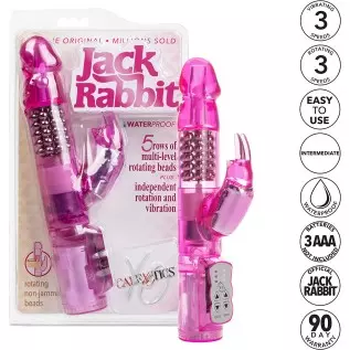 CalExotics Waterproof Jack Rabbit – Rabbit Vibrator With Rotating Shaft – Vibe Sex Toys for Couples – Adult Clitoral & G Spot Ma CalExotics Waterproof Jack Rabbit – Rabbit Vibrator With Rotating Shaft – Vibe Sex Toys for Couples – Adult Clitoral & G Spot Ma