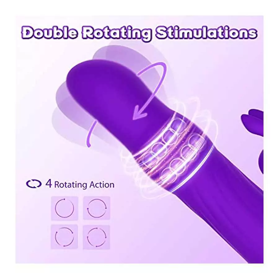 Rabbit Vibrator for Women, G Spot Rotating Vibrator Dildo, Clitoral Stimulator Women Toys for Pleasure, Adult Sex Toys for Women