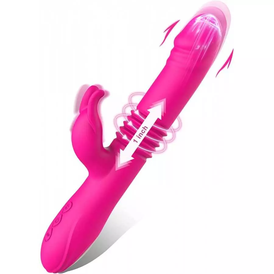 LOVENOTE Thrusting Rabbit Vibrator Dildo for Women, Clitorals Stimulator for Women Pleasure, Rotating G spot Vibrator Sex Toy wi LOVENOTE Thrusting Rabbit Vibrator Dildo for Women, Clitorals Stimulator for Women Pleasure, Rotating G spot Vibrator Sex Toy wi