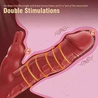 YIMOOCH Wriggling Rabbit Vibrator Sex Toys for Women, G Spot Realistic Vibrating Dildo Vibrators with 3 Powerful Wriggle Speeds YIMOOCH Wriggling Rabbit Vibrator Sex Toys for Women, G Spot Realistic Vibrating Dildo Vibrators with 3 Powerful Wriggle Speeds