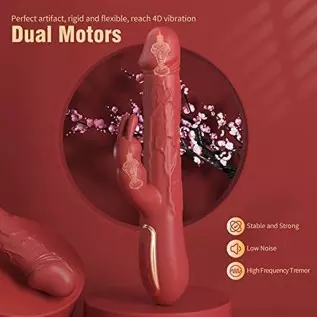 YIMOOCH Wriggling Rabbit Vibrator Sex Toys for Women, G Spot Realistic Vibrating Dildo Vibrators with 3 Powerful Wriggle Speeds YIMOOCH Wriggling Rabbit Vibrator Sex Toys for Women, G Spot Realistic Vibrating Dildo Vibrators with 3 Powerful Wriggle Speeds