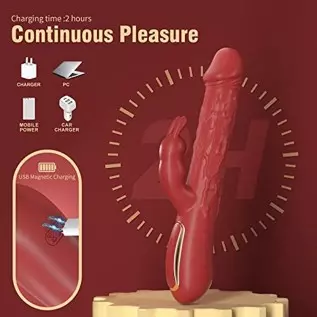YIMOOCH Wriggling Rabbit Vibrator Sex Toys for Women, G Spot Realistic Vibrating Dildo Vibrators with 3 Powerful Wriggle Speeds YIMOOCH Wriggling Rabbit Vibrator Sex Toys for Women, G Spot Realistic Vibrating Dildo Vibrators with 3 Powerful Wriggle Speeds