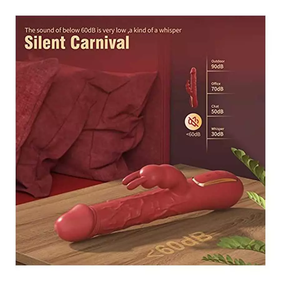 YIMOOCH Wriggling Rabbit Vibrator Sex Toys for Women, G Spot Realistic Vibrating Dildo Vibrators with 3 Powerful Wriggle Speeds 