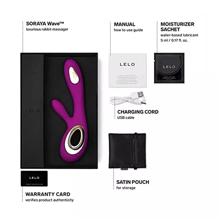 LELO Soraya Wave Luxurious Rabbit Vibrator Sex Toy Vibrators for Women with Unique WaveMotion Technology Thrusting Vibrator for 