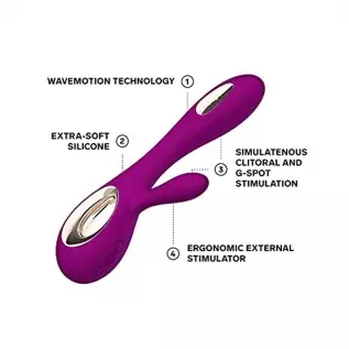 LELO Soraya Wave Luxurious Rabbit Vibrator Sex Toy Vibrators for Women with Unique WaveMotion Technology Thrusting Vibrator for LELO Soraya Wave Luxurious Rabbit Vibrator Sex Toy Vibrators for Women with Unique WaveMotion Technology Thrusting Vibrator for