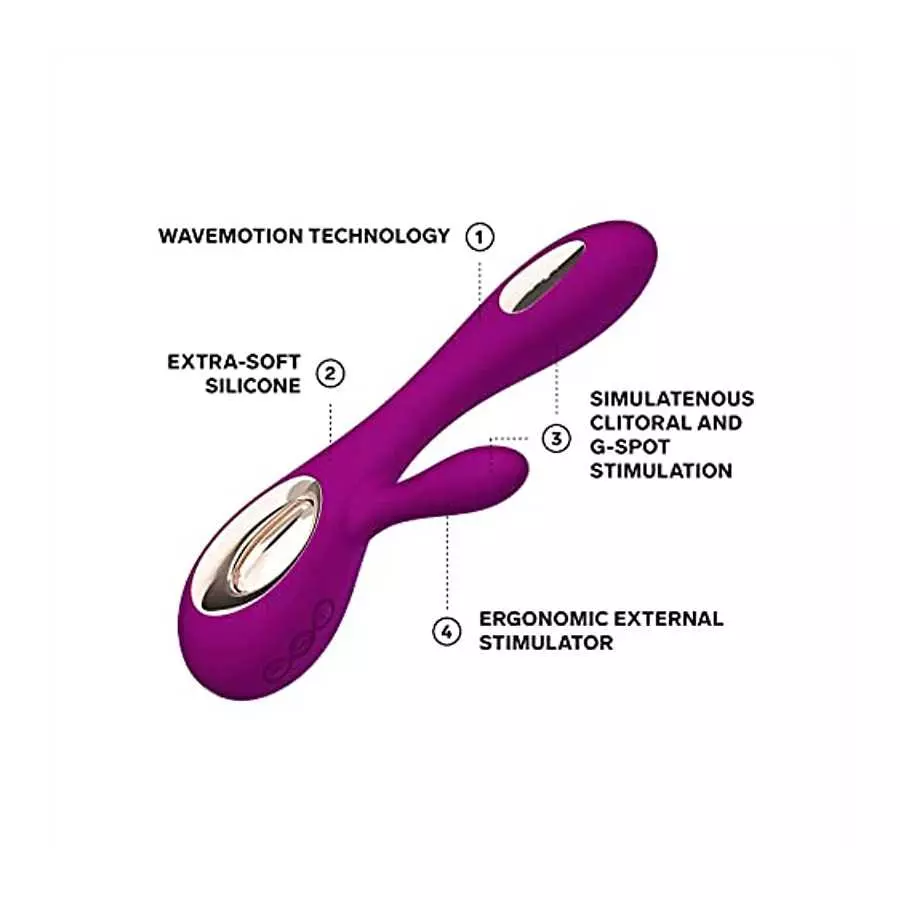 LELO Soraya Wave Luxurious Rabbit Vibrator Sex Toy Vibrators for Women with Unique WaveMotion Technology Thrusting Vibrator for 
