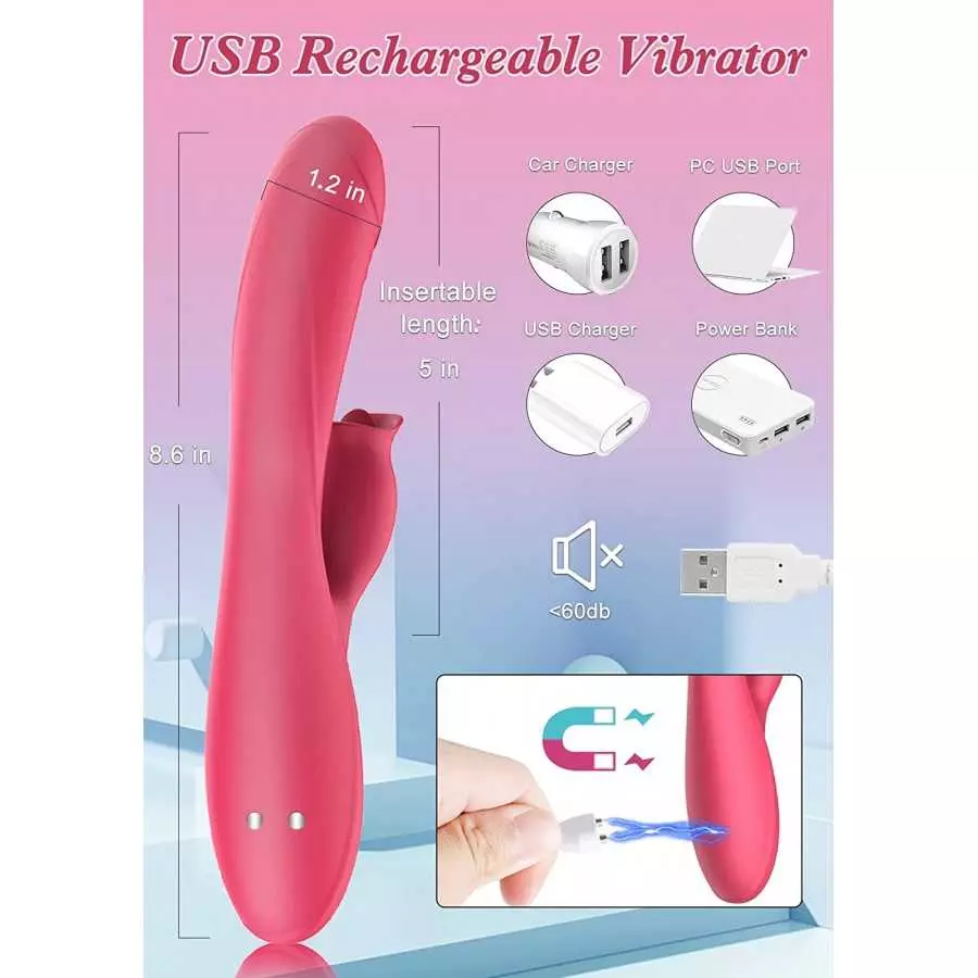 Pulsating Clitoral Vibrator Rabbit Vibrator for Women Vaginal Health, G Spot Clitorals Stimulator Tongue Licking Toys, Vibrator 