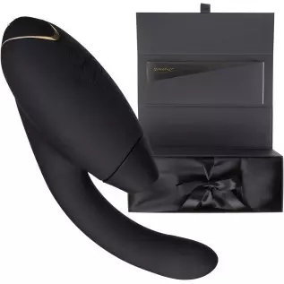 Womanizer InsideOut Rabbit Vibrator G Punkt Klitoris Stimulator Sauger, doppelte Stimulation, mit je 12 Intensitätsstufen, Schwa