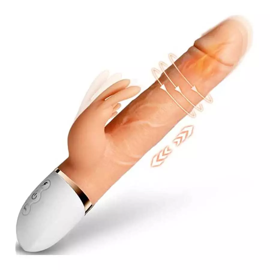 Thrusting Rabbit Vibrator Realistic Dildo Adult Sex Toy for Women, Sucking G Spot Clit Vibrator Rechargeable Heating Vibrating D Thrusting Rabbit Vibrator Realistic Dildo Adult Sex Toy for Women, Sucking G Spot Clit Vibrator Rechargeable Heating Vibrating D
