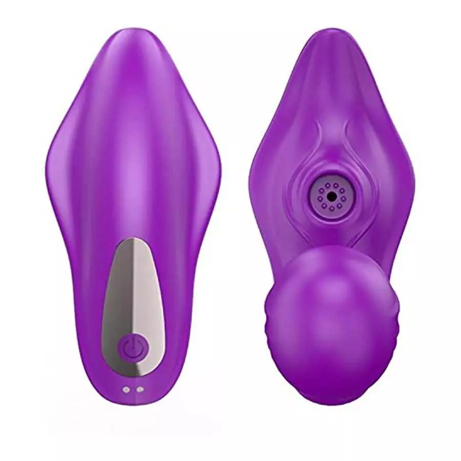 Dildo Vibrator Adult Sex Toy with Double Head Strap Sucking Features 10 Female Vibration Modes - Silicone Waterproof Rechargeabl
