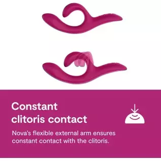 We-Vibe Nova 2 Rabbit Vibrator for Women - Vibrating Sex Toy for Clitoral and G-spot Stimulation - Flexible Vibrator with 10 Vib We-Vibe Nova 2 Rabbit Vibrator for Women - Vibrating Sex Toy for Clitoral and G-spot Stimulation - Flexible Vibrator with 10 Vib