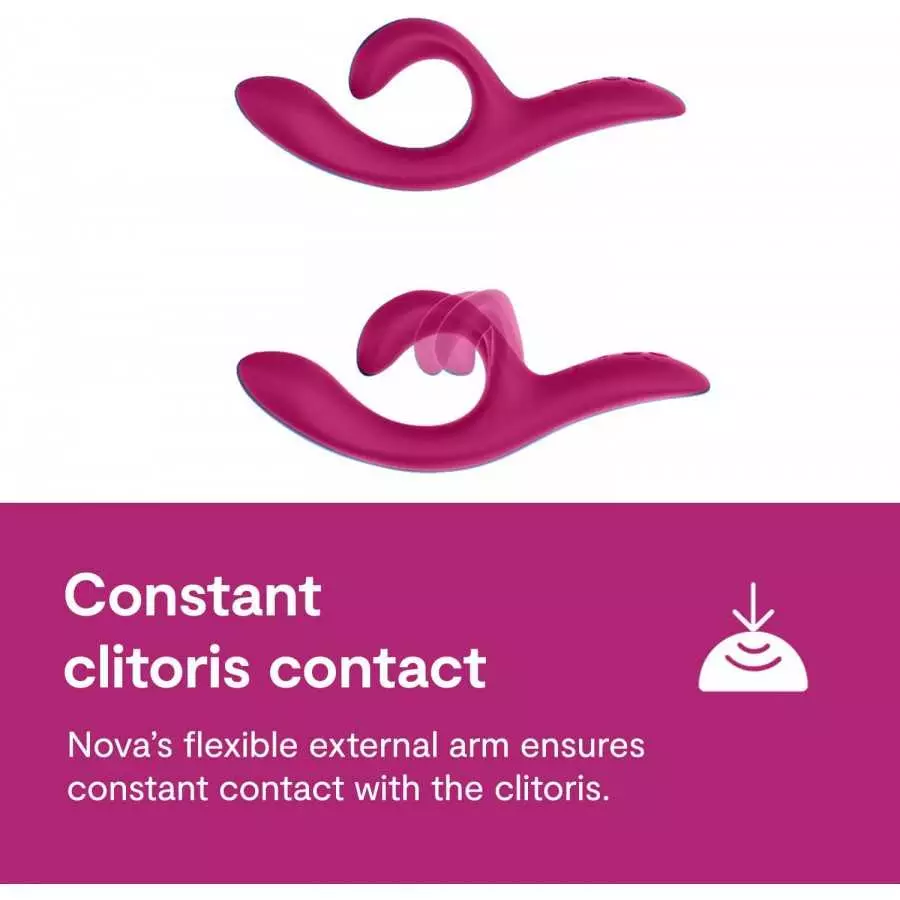 We-Vibe Nova 2 Rabbit Vibrator for Women - Vibrating Sex Toy for Clitoral and G-spot Stimulation - Flexible Vibrator with 10 Vib