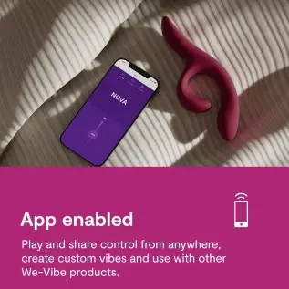 We-Vibe Nova 2 Rabbit Vibrator for Women - Vibrating Sex Toy for Clitoral and G-spot Stimulation - Flexible Vibrator with 10 Vib We-Vibe Nova 2 Rabbit Vibrator for Women - Vibrating Sex Toy for Clitoral and G-spot Stimulation - Flexible Vibrator with 10 Vib