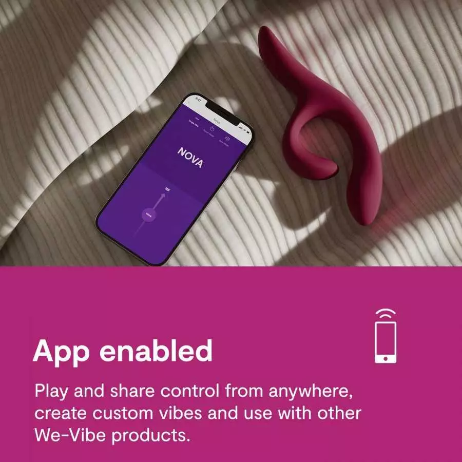 We-Vibe Nova 2 Rabbit Vibrator for Women - Vibrating Sex Toy for Clitoral and G-spot Stimulation - Flexible Vibrator with 10 Vib