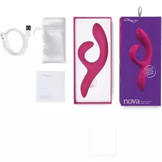 We-Vibe Nova 2 Rabbit Vibrator for Women - Vibrating Sex Toy for Clitoral and G-spot Stimulation - Flexible Vibrator with 10 Vib We-Vibe Nova 2 Rabbit Vibrator for Women - Vibrating Sex Toy for Clitoral and G-spot Stimulation - Flexible Vibrator with 10 Vib