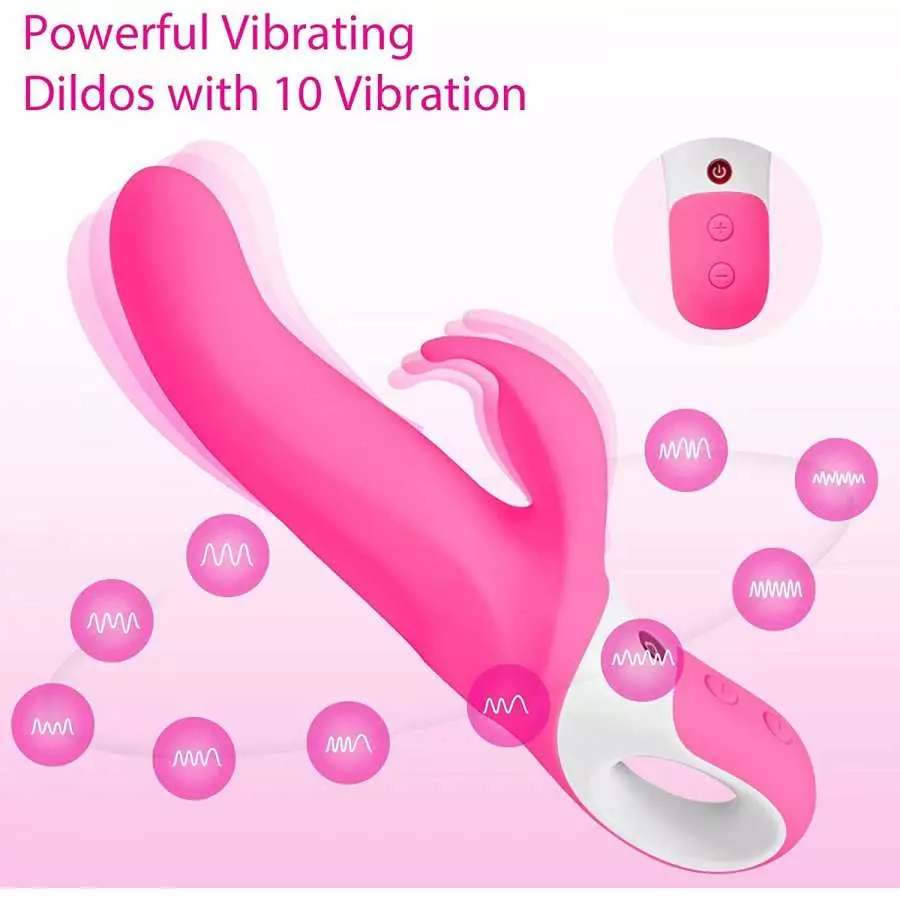 G-Spot Rabbit Rose Vibrator Adult Sex Toys for Women, Clitoral Stimulator with 10 Speed Modes Vibrating Wand for Her Pleasure Ro