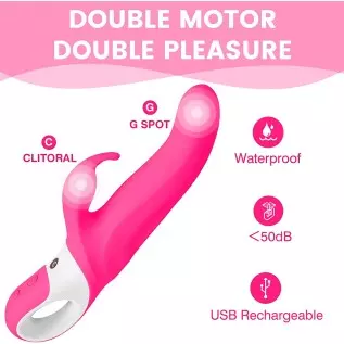 G-Spot Rabbit Rose Vibrator Adult Sex Toys for Women, Clitoral Stimulator with 10 Speed Modes Vibrating Wand for Her Pleasure Ro G-Spot Rabbit Rose Vibrator Adult Sex Toys for Women, Clitoral Stimulator with 10 Speed Modes Vibrating Wand for Her Pleasure Ro