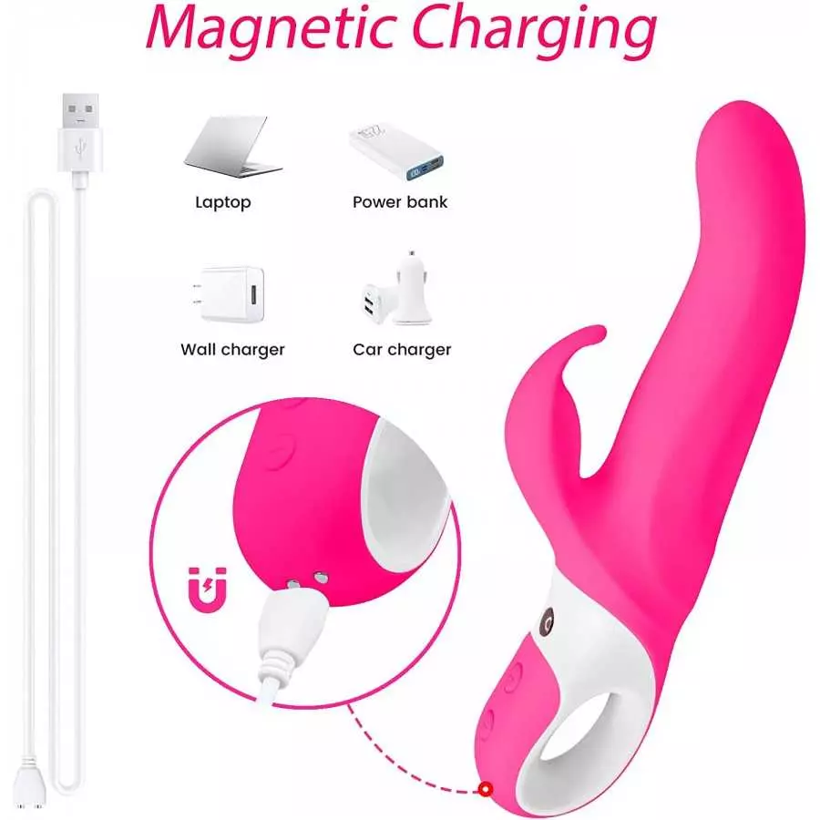 G-Spot Rabbit Rose Vibrator Adult Sex Toys for Women, Clitoral Stimulator with 10 Speed Modes Vibrating Wand for Her Pleasure Ro