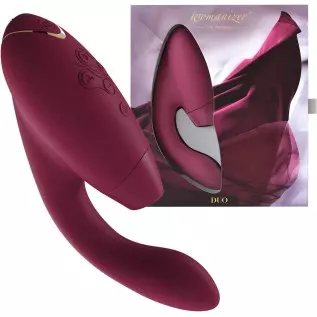 Womanizer Duo Clitoral Sucking Vibrator for Women - Vibrating Sex Toy for Clitoral and G-spot Stimulation - Smart Silence - Rabb