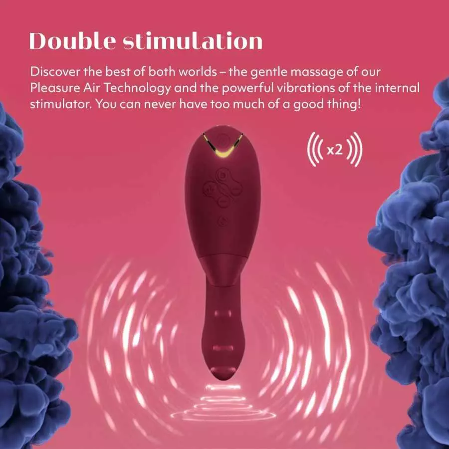 Womanizer Duo Clitoral Sucking Vibrator for Women - Vibrating Sex Toy for Clitoral and G-spot Stimulation - Smart Silence - Rabb