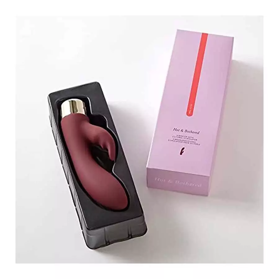 Pure Romance Hot & Bothered | Dual Motor Sex Toy Vibrator | Premium Rabbit Vibrator Toy for Women with 3 Speeds and 7 Pulse Patt