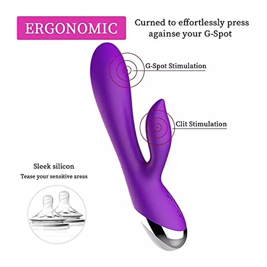 WD2819 G Spot Rabbit Vibrator with Heating Function, Rose Sex Toys for Clitoris G-spot Vibrating,Waterproof Dildo Multi Powerful