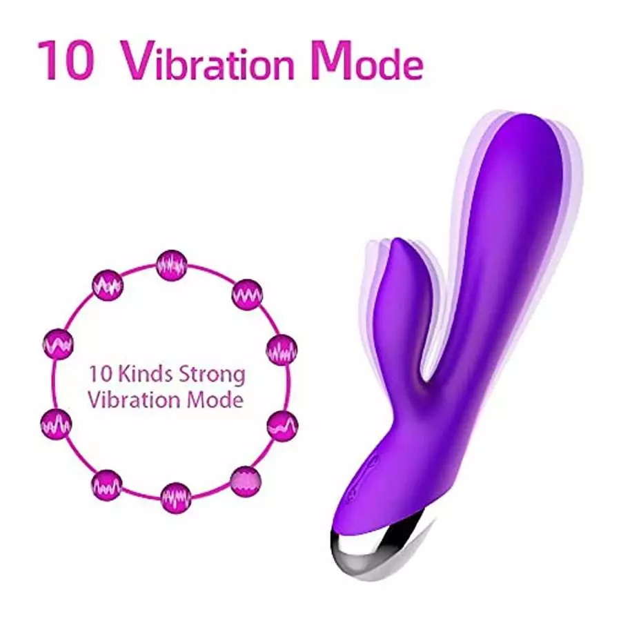 WD2819 G Spot Rabbit Vibrator with Heating Function, Rose Sex Toys for Clitoris G-spot Vibrating,Waterproof Dildo Multi Powerful