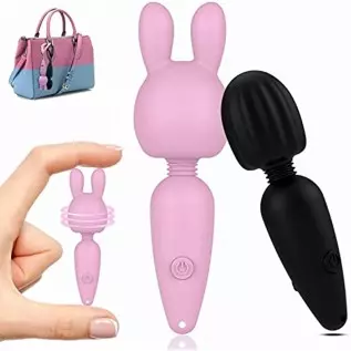 Fuirre Rabbit Bullet Vibrator,G-Spot Nipple Clitorals Stimulator,USB Rechargeable 10 Modes for Travel Backpack Pendant,Mini Port